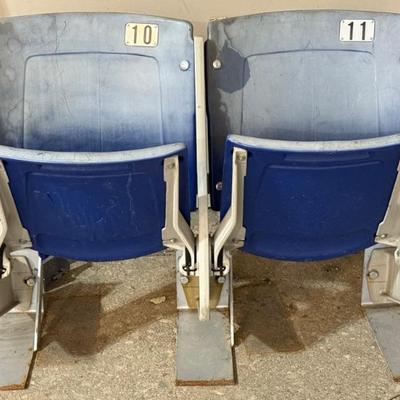 Vintage Pair Of Original Mile High Stadium Seats Number 10 & 11 