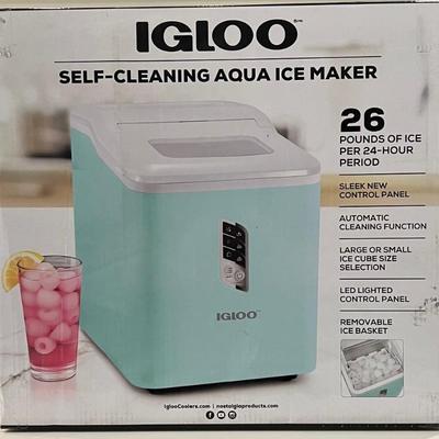 Igloo Self-cleaning Aqua Ice Maker In Original Box 