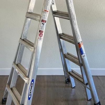 Werner 300 Pound 21 Foot Folding Extension Ladder