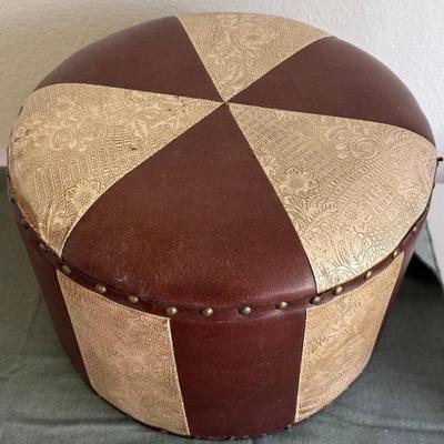 Brookstone International Caravan Faux Leather Stool 