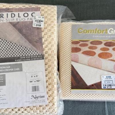 (2) Non Slip Rug Pads New In Package 5' X 8' And 4' X 6'