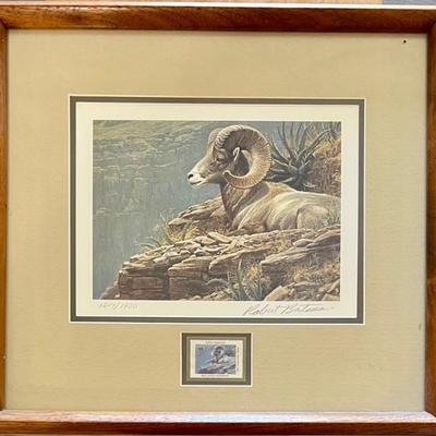 Roberta Bateman 1983 Signed Limited Edition Big Horn Sheep Print 1217 Of 1300