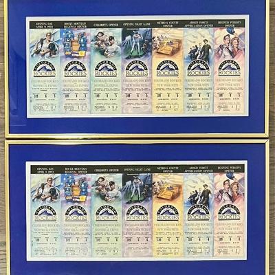 (2) Colorado Rockies Opening Day April 9, 1993 Framed Prints In Glass Fronts