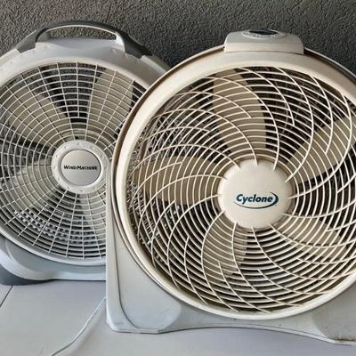 (2) Adjustable Speed Fans - Lasko Cyclone And Wind Machine