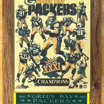 Green Bay Packers 1996-1997 Super Bowl XXXI Champions Plaque