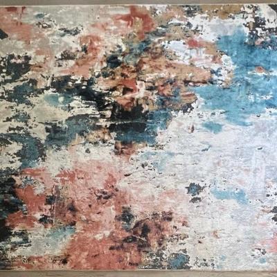 Abani Azure Collection 7'9" X 10'2" Grey And Multicolor Area Rug