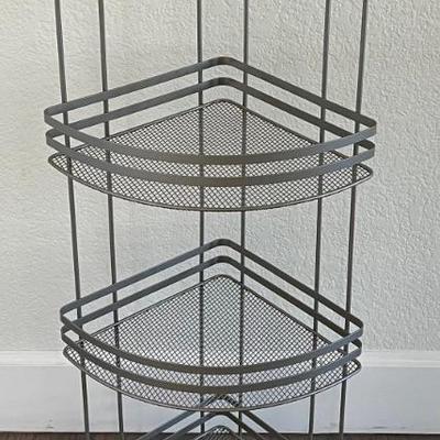 32.5" Metal 4 Tier Corner Shelf