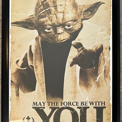 Framed 27" X 39" May The Force Be With You Poster