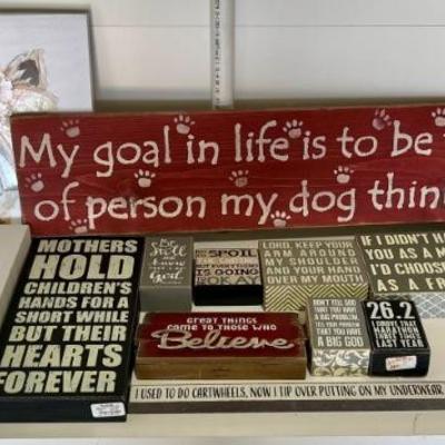 Quote Sign Decor Lot 