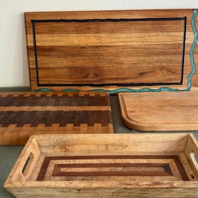 (4) Wood Cutting Boards (as Is)