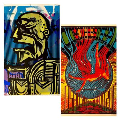 *signed* Acid Mothers Temple & With Smoke Or Fire Posters 