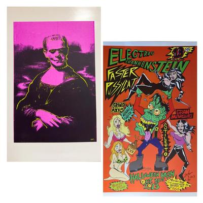 Hand printed Frankenstein Silkscreen, *signed* Electricfrank #2
