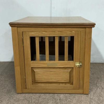 Oak Kennel Crate Table 