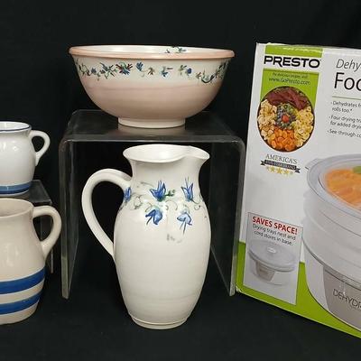 Signed Pottery + New Food Dehydrater