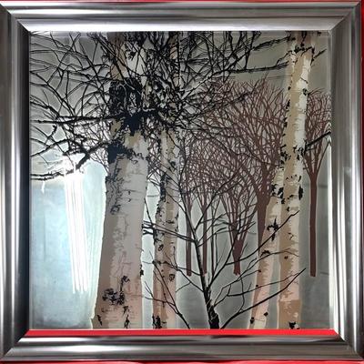 Wintery Birch Tree Mirror, 1970s