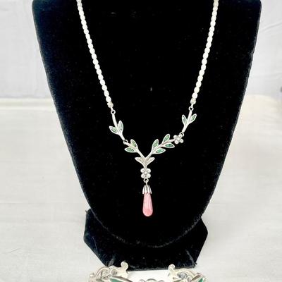 Carolyn Pollack Sterling Cuff & Fresh Water Pearls Necklace f