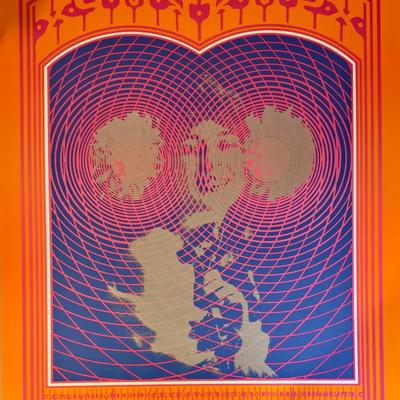 Victor Moscoso - KMPX Radio 1967 Neon Rose Poster 