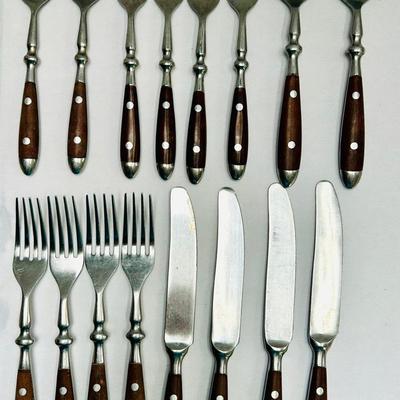 MCM Wood Handled Flatware / Well-Made
