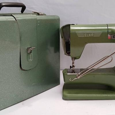 Vintage Elna Sewing Machine with Metal Case #2