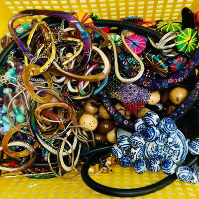 Small Bin of Costume Jewelry