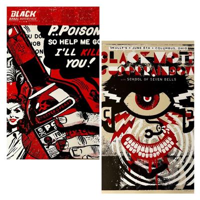 *signed* Black Rebel Motorcycle Club & Black Moth Super Rainbow Posters 