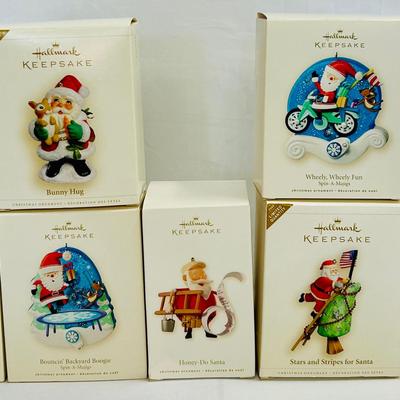 (7) Hallmark Santa Ornaments 2006-2006