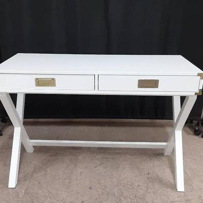 PIER ONE IMPORTS White Mid-size Table or Desk w/Drawers