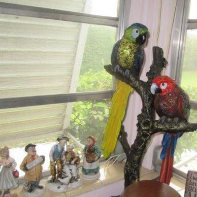 Steffans porcelain parrots
