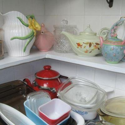 Steffans refrigerator containers corning tea pots and more