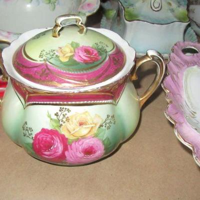 Steffans hand painted sugar bowl
