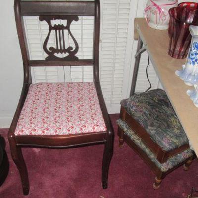 Steffans lyre back chair