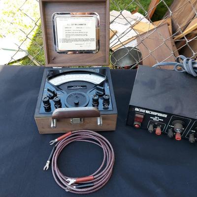 ALBIA ELECTRONICS DM-6 VARIABLE POWER SUBBLY AND D.C VOLT-MILLIAMMETER MODEL C-SP