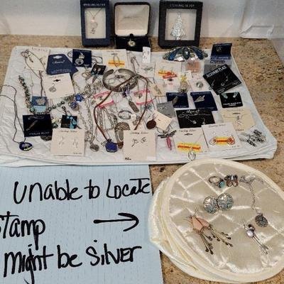LARGE STERLING SILVER JEWELRY LOT