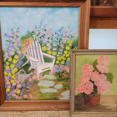 DUO OF FLORAL PAINTINGS SIGNED BY ARTIST L. SMITH
