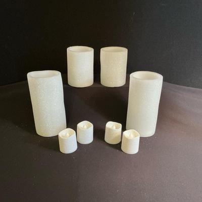 8 LED Glittery Candles With Remote