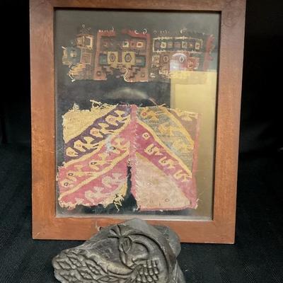 Historical Framed Textiles And Textile Press