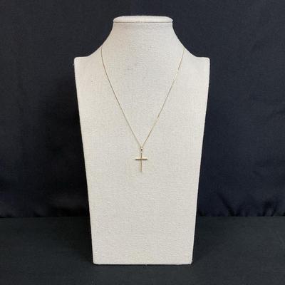 16 Inch 14KT Gold Cross Necklace