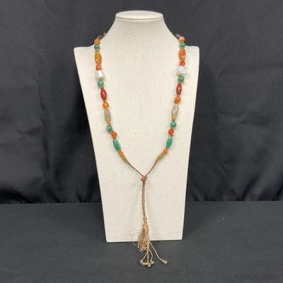 Multicolor Scottish Agate Necklace 
