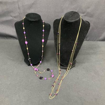 Purple Sparkly Necklaces 