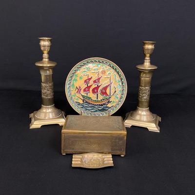 Brass Candlestick Holders And More 