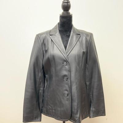 Alfani Womens Leather Jacket, Size L