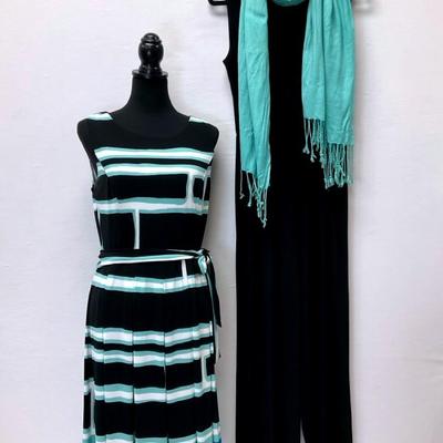 Tommy Hillfiger Striped Maxi Dress and Nik And Nash Black Jumpsuit