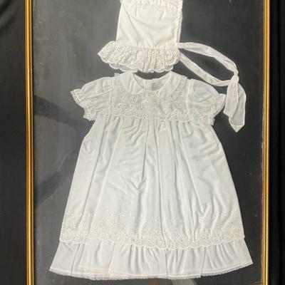 Vintage Christening Dress Framed
