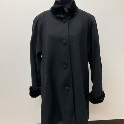 Albert Nipon Studio Wool Overcoat, Ladies Size L