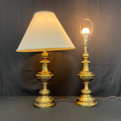 Pair Of Brass Artichoke Lamps