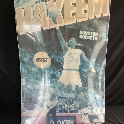 Hakeem Olajuwon Houston Rockets Poster 