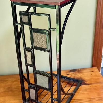 Metal and Wood Accent Table/Plant Stand