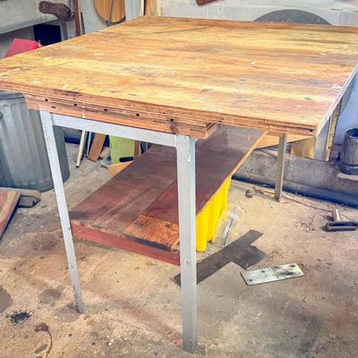 Heavy Wood-Top Workbench