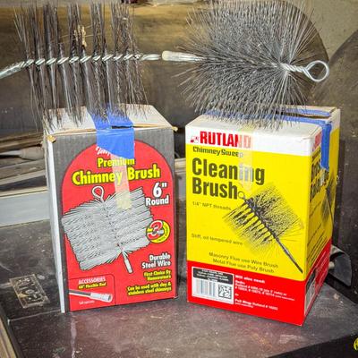 (2) Chimney Cleaning Brushes With Boxes