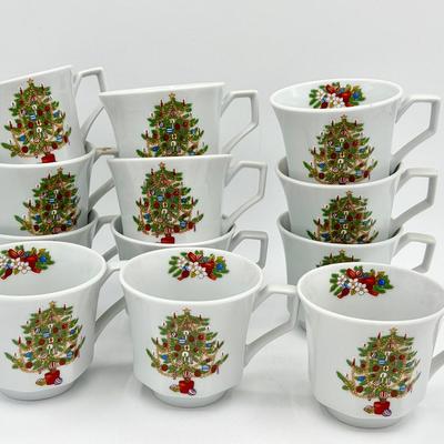 (12) Fairfield “Peace on Earth” Christmas Tree Cups